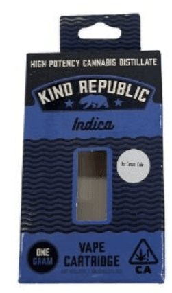 Kind Republic Ice Cream Cake vape cartridge package