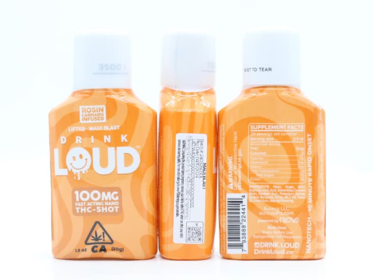 Maui Blast front, side and back of package