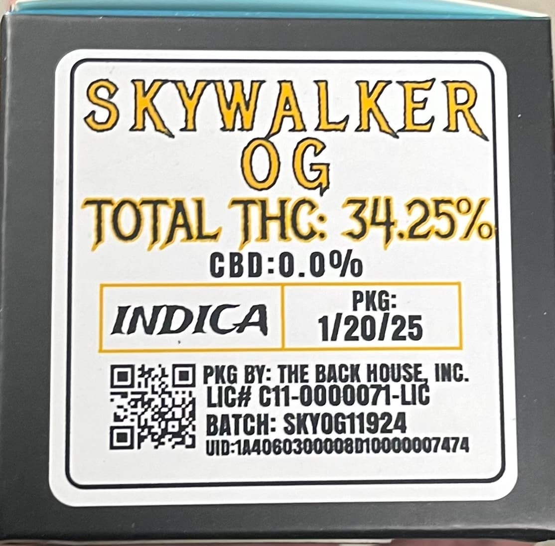 Top Shelf Cultivation flower product front of package