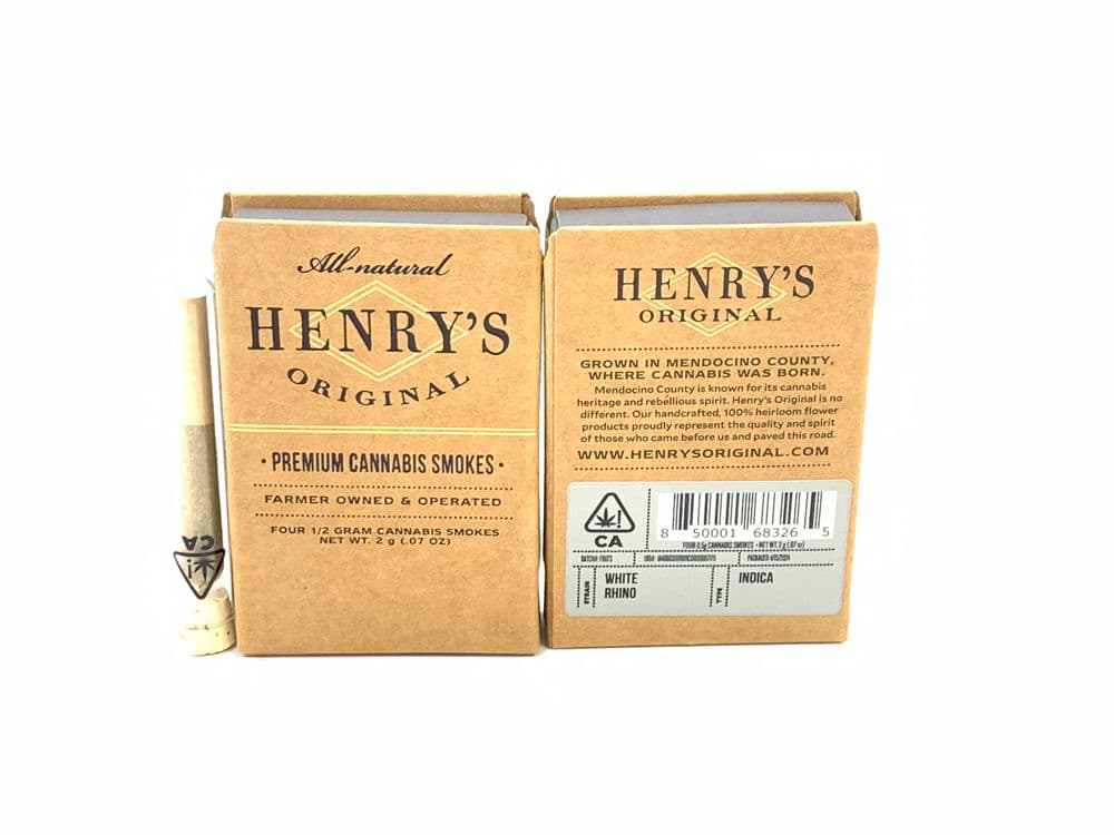 All natural Henry's Original Premium Cannabis Smokes Pre-Roll