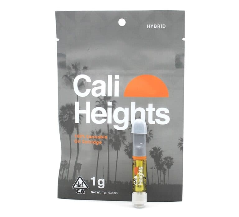 Potential packaging used for Sunset Sherbet or Chem Dawg vape cartridge.