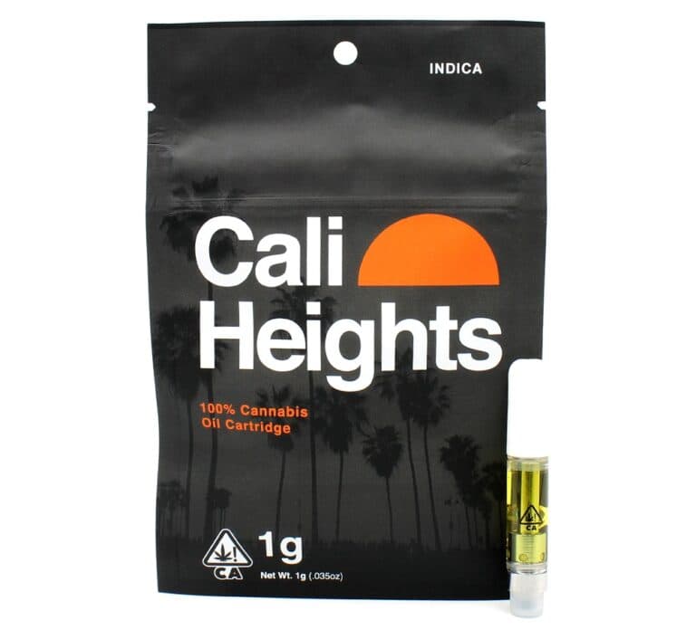 Potential packaging used for Mendo Purps vape cartridge.