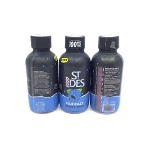 Blue Razz 100 milligrams of THC beverage packaging